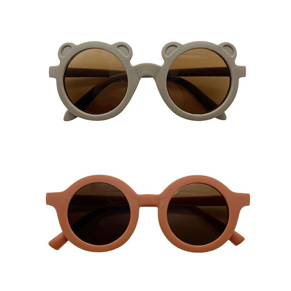 サングラス | キッズUVカットサングラス クマグレー/ブラウン おしゃれ小さめデザイン