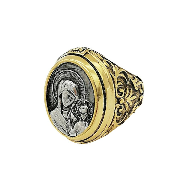 リング | ゴールド マリア彫刻リング - アンティーク調