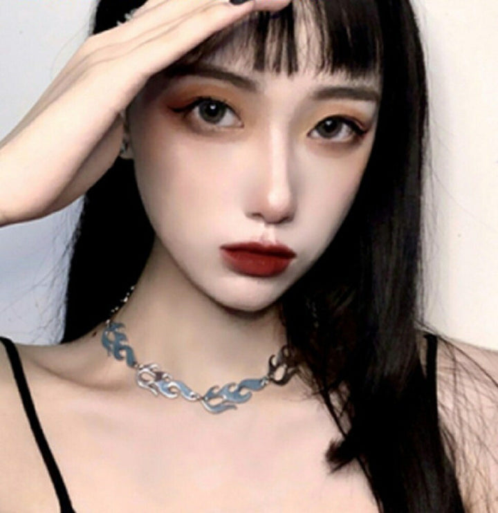 ネックレス | メンズ ビンテージ風 炎モチーフ ネックレス - 誕生日・記念日ギフトに