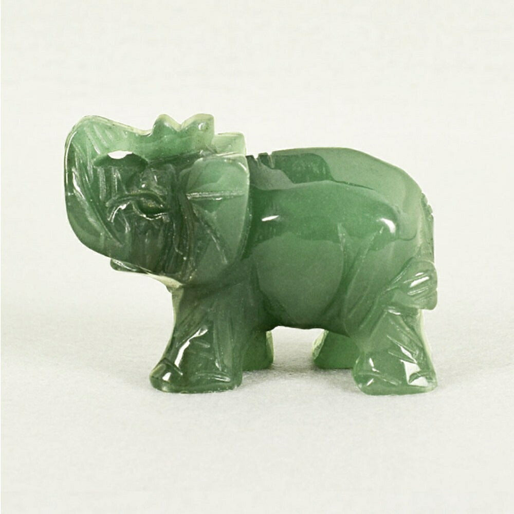 風水 インテリア | 翡翠色ガネーシャ象置物 - 開運・財運向上のお守り
