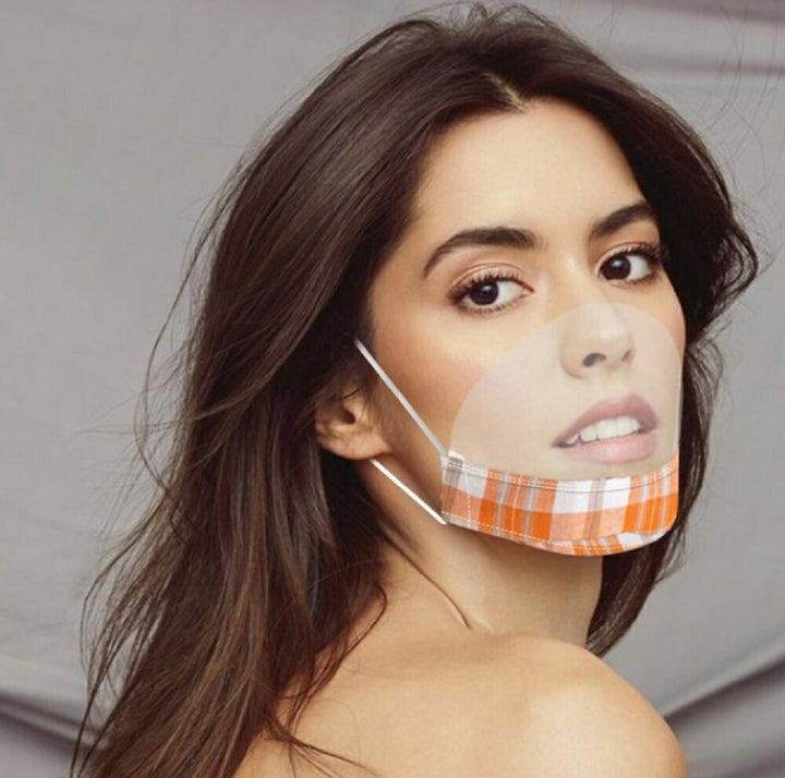 マスク | ピンクチェック柄 立体ファッションマスク 大人用