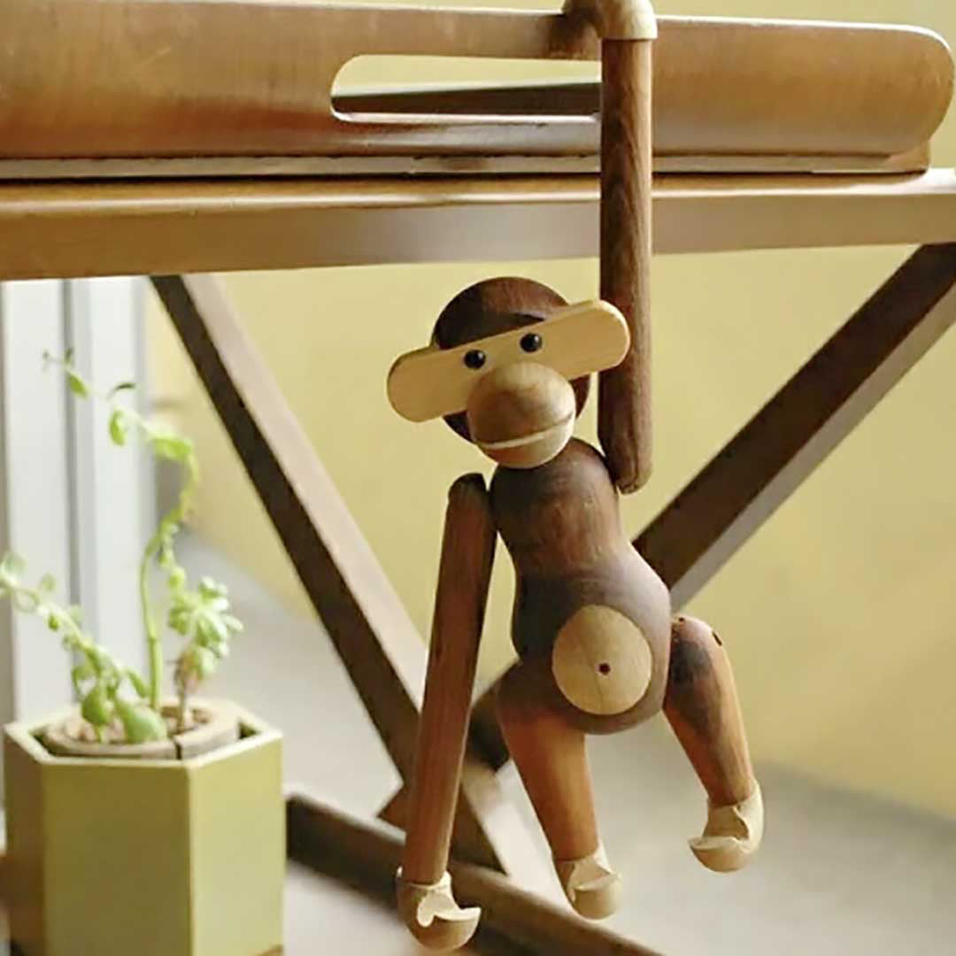 インテリア オブジェ | カイ・ボイスン モンキー小サイズ 木製フィギュア - 北欧インテリア雑貨