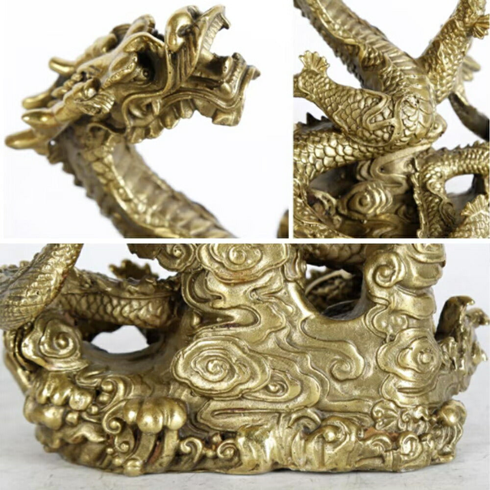 風水 インテリア | ブロンズゴールド五本爪龍置物 風水開運アイテム