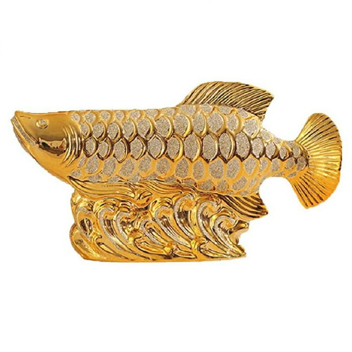 風水 インテリア | アロワナ招財風水置物 - シトリン天然石で金運アップ