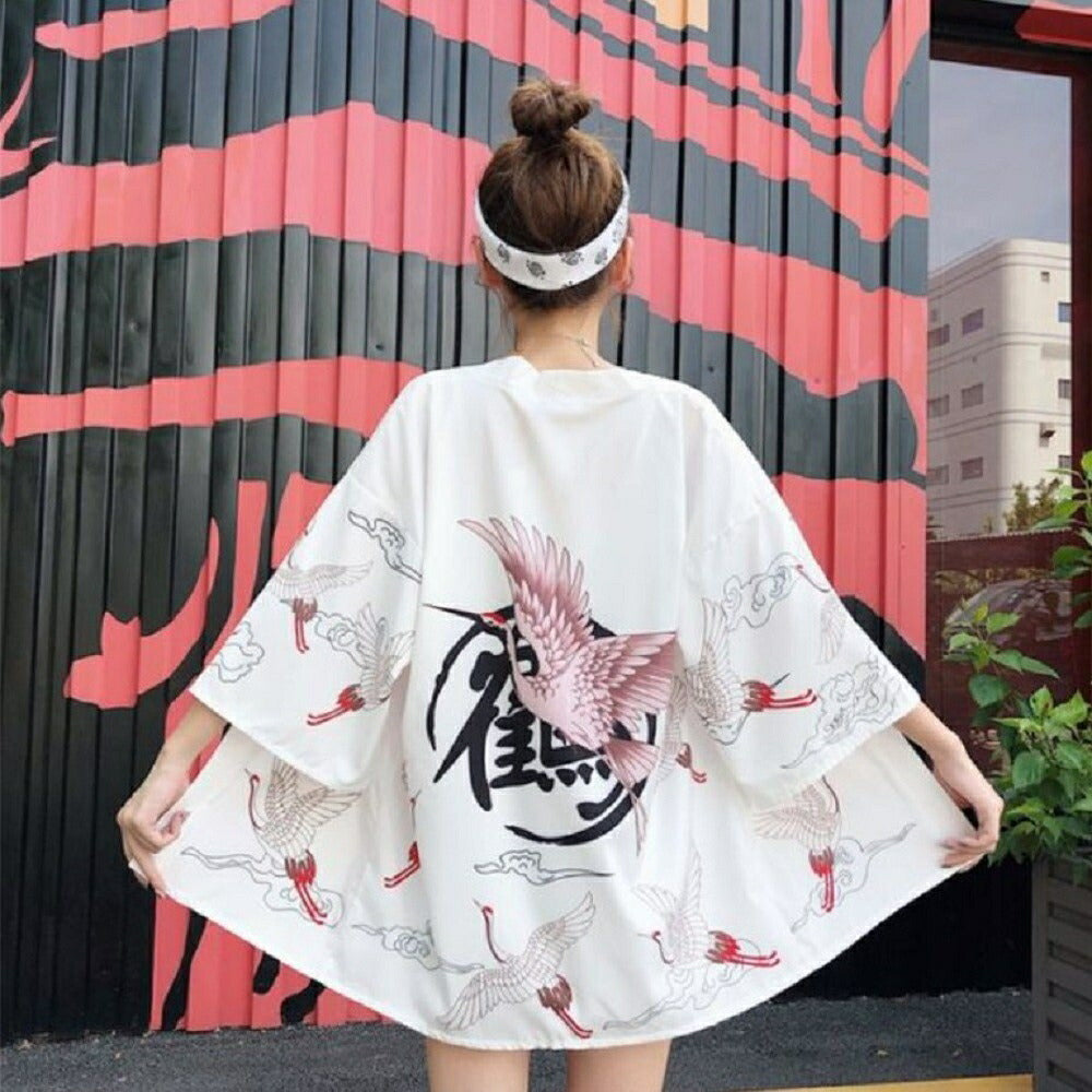 はっぴ | 夏祭り用和柄ハッピ「鶴と鯉」