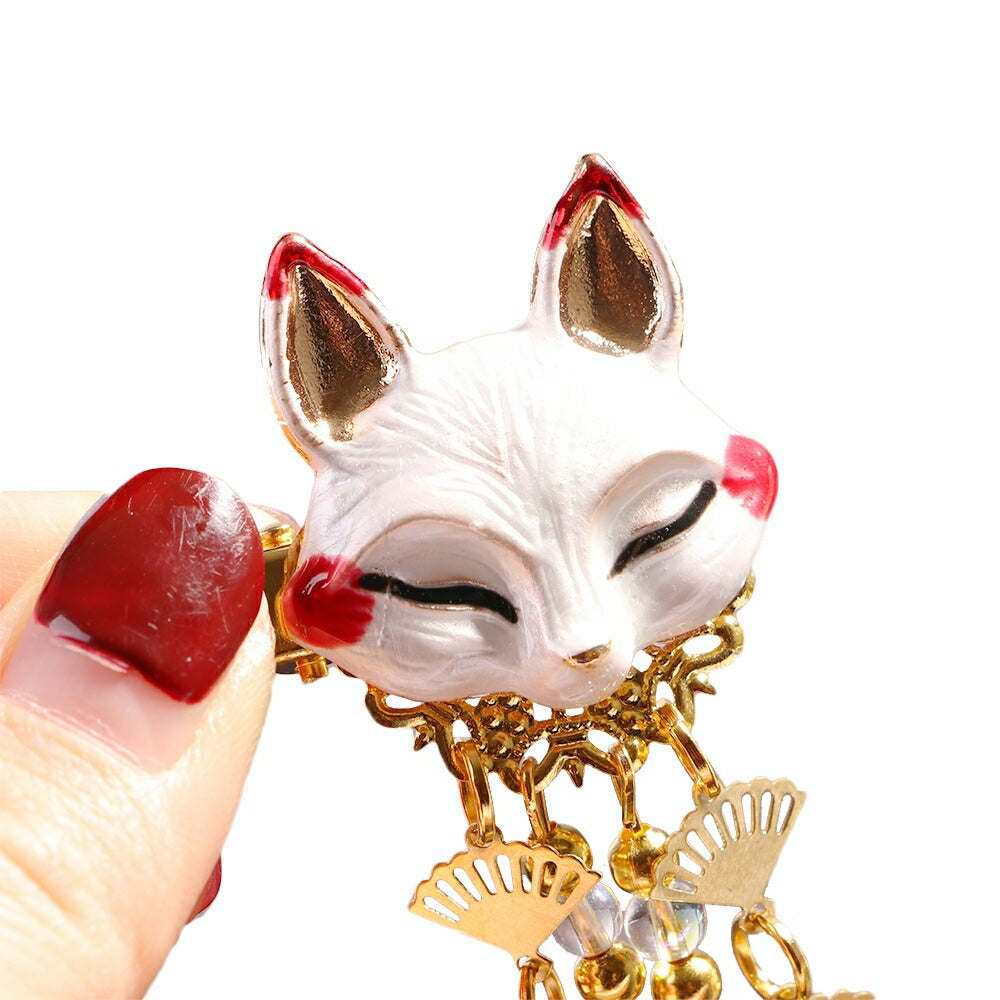 ヘアアクセサリー | 狐モチーフ和装ヘアピン2個セット - 結婚式・コスプレ向け