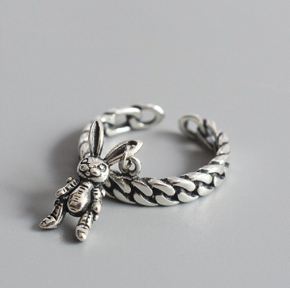 リング | ウサギモチーフ チェーンリング 女性向け