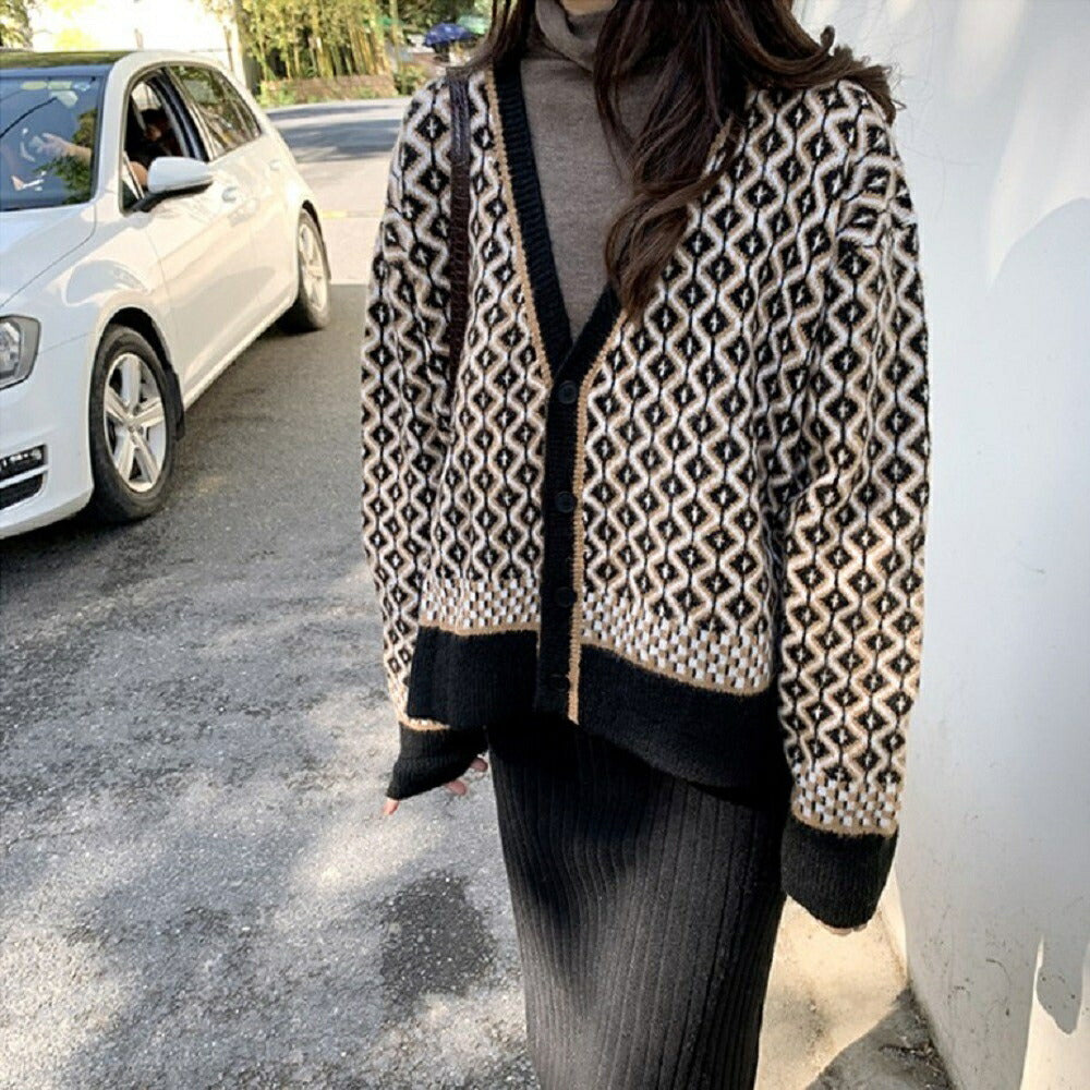 アウター ジャケット | レオパード柄カーディガン レディース 韓国ファッション