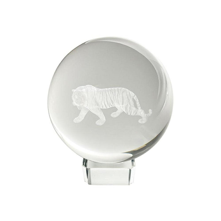 風水 インテリア | 水晶球クリスタル虎置物 - 風水干支寅年オブジェ10cm
