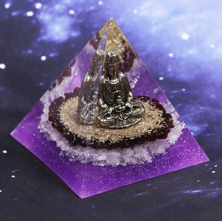 風水 インテリア | 開運オルゴナイト・大仏観音菩薩像・金箔入り