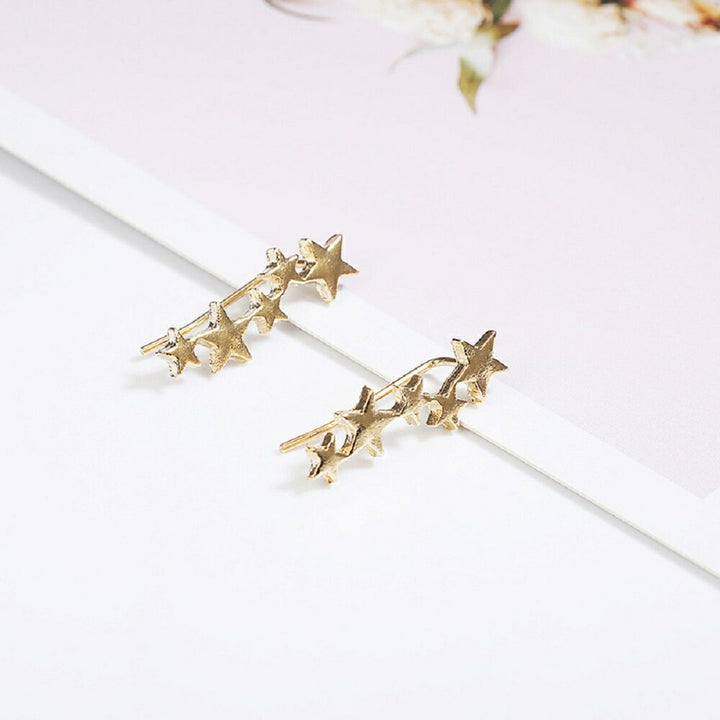 ピアス イヤーカフ | ゴールド流れ星スターピアス 2個セット ユニセックス