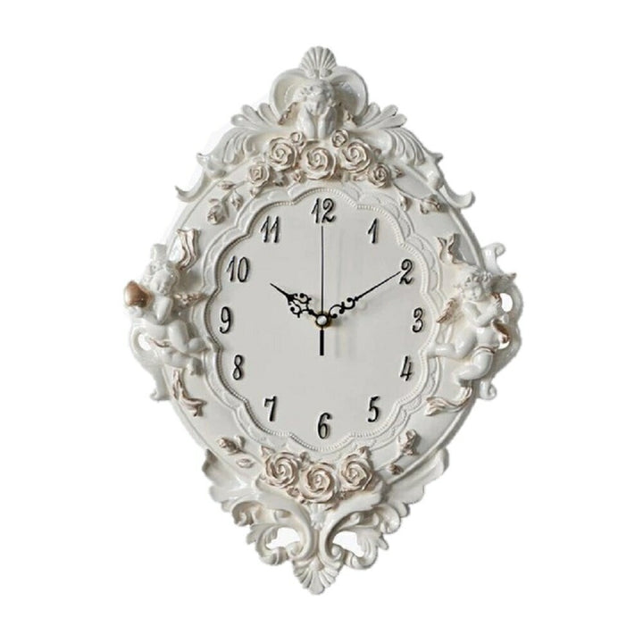 壁掛け時計 | エンジェル＆女神クラシック壁掛け時計 - アンティークホワイト