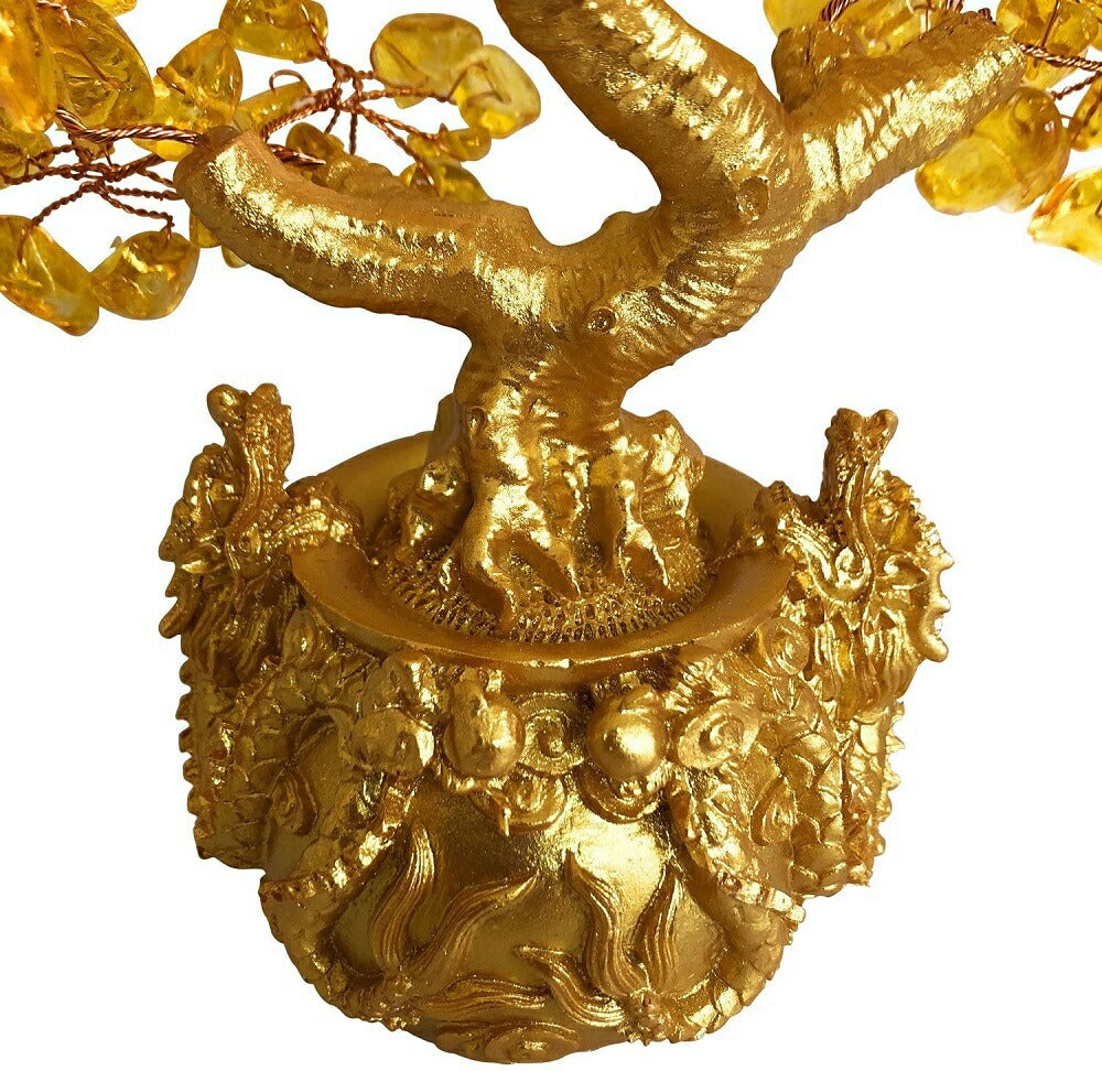 風水 インテリア | 龍の黄金木 招財樹 シトリン風水置物