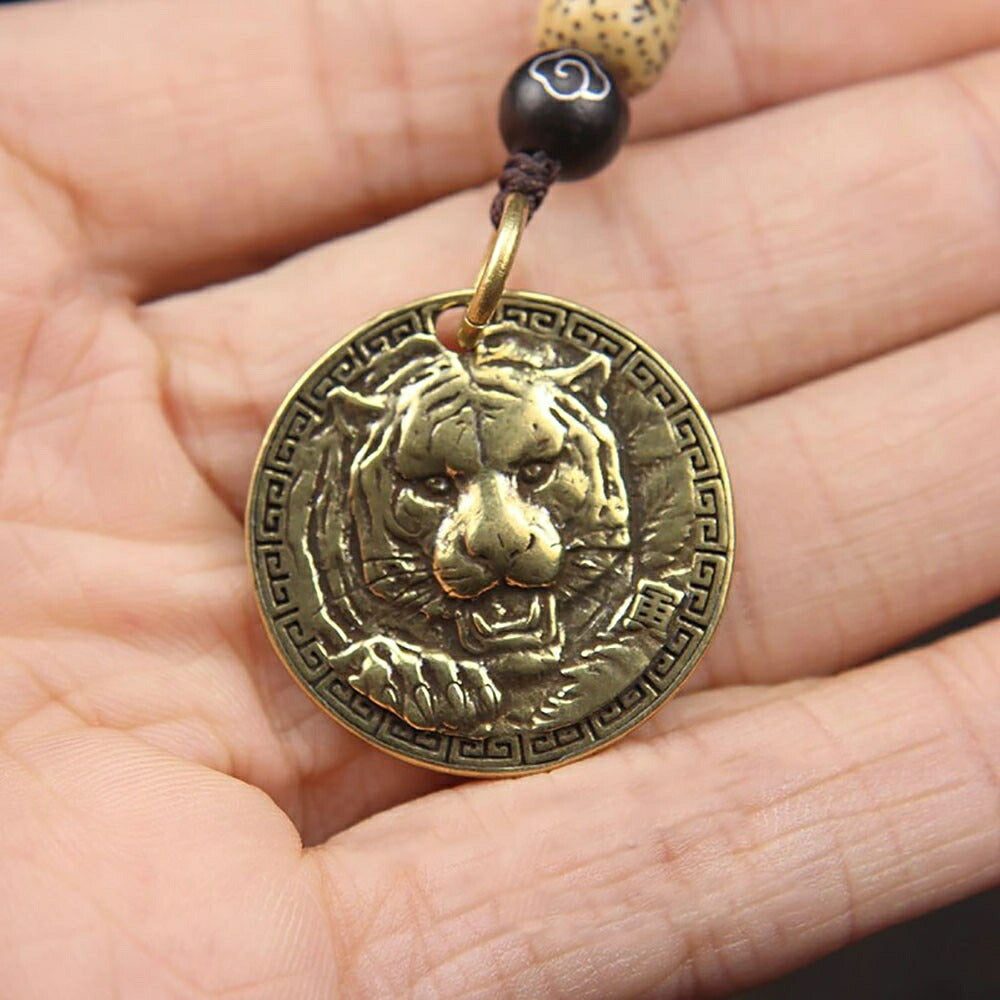 風水 インテリア | 虎干支風水キーホルダー・ブロンズゴールド