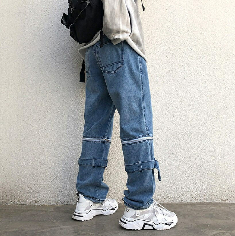 ボトムス 男性 | ヴィンテージ風デニムジーパン | 韓国ファッション