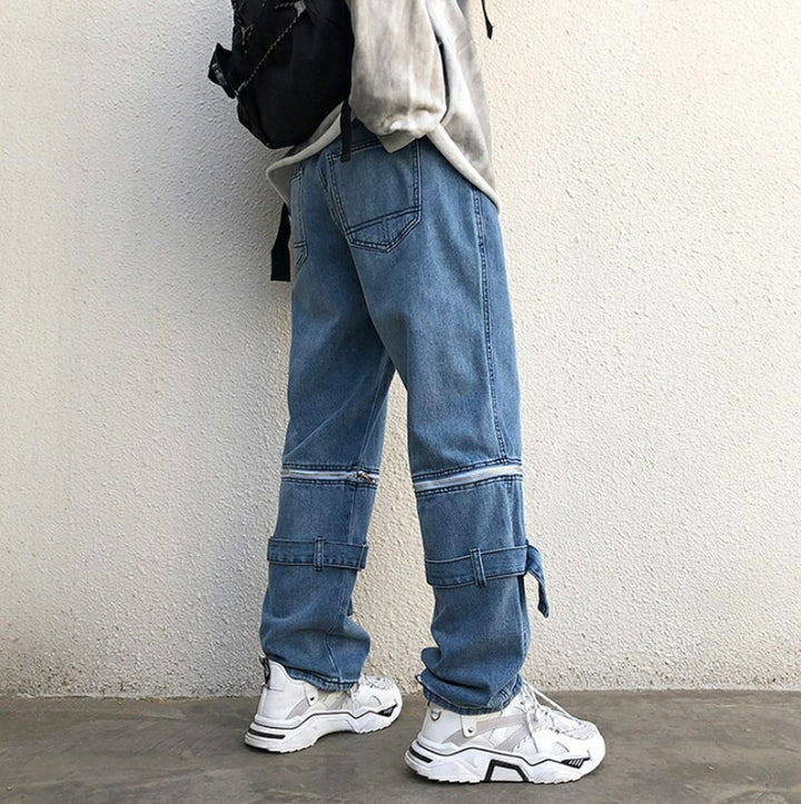 ボトムス 男性 | ヴィンテージ風デニムジーパン | 韓国ファッション