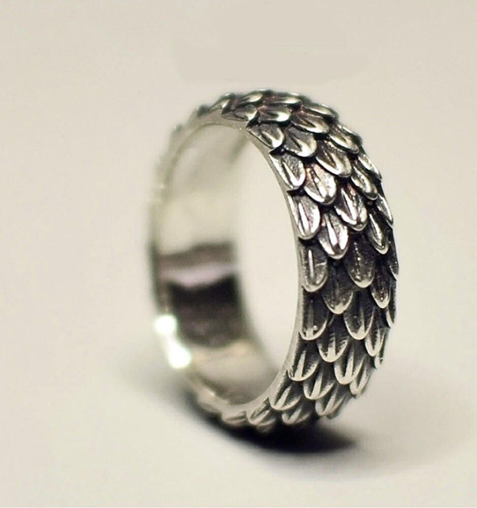 リング | ドラゴン鱗デザイン シルバーリング ユニセックス