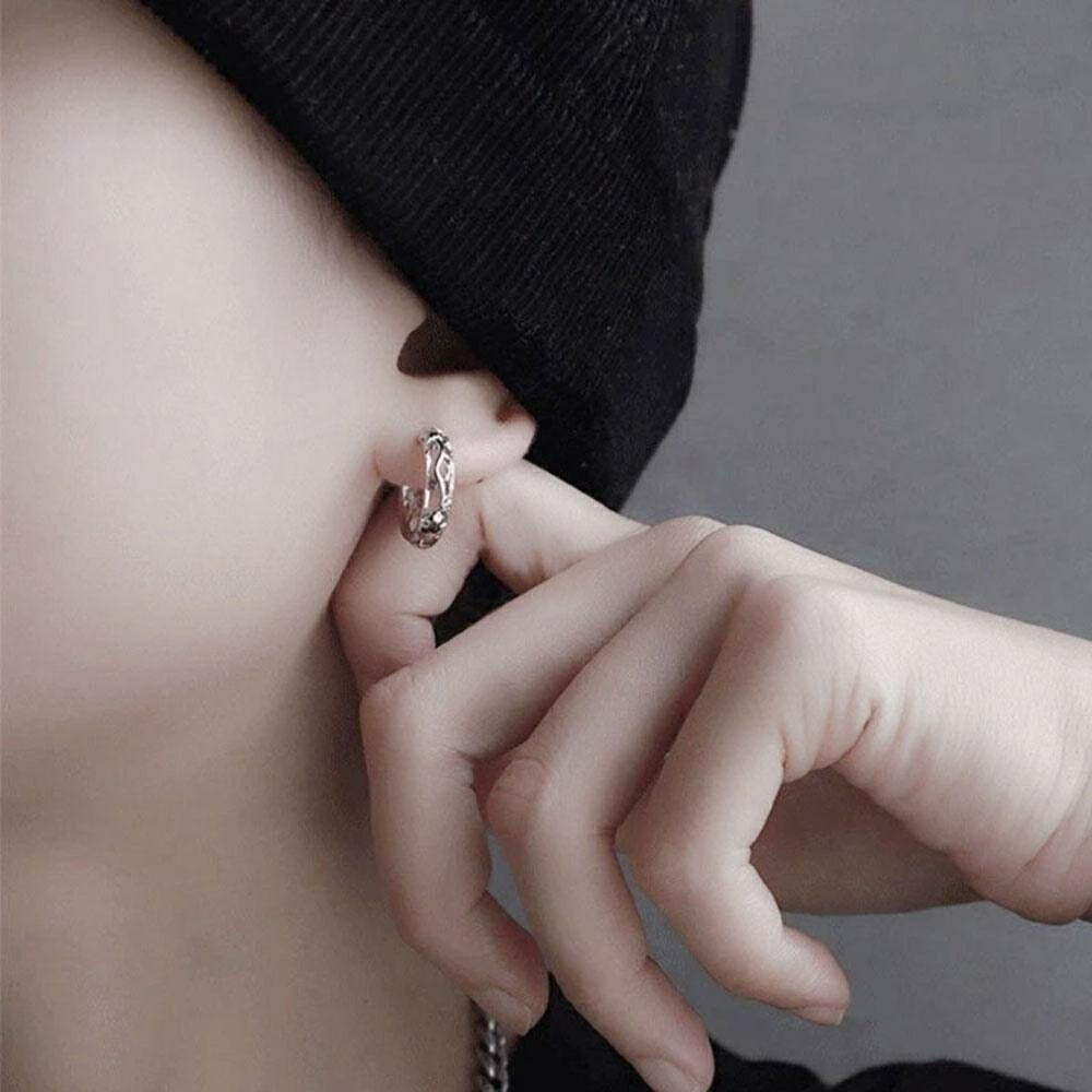 ピアス イヤーカフ | ドラゴンリングタイプピアス 両耳用 シルバーorブラック