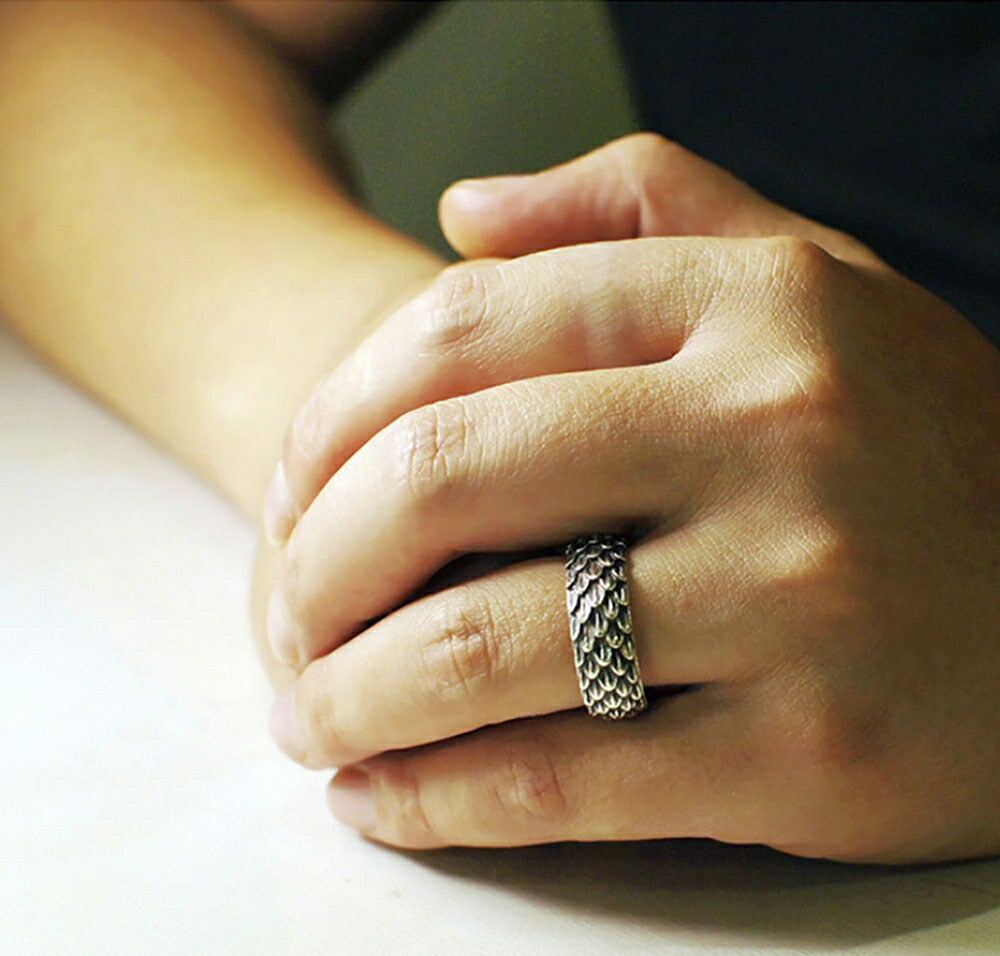 リング | ドラゴン鱗デザイン シルバーリング ユニセックス