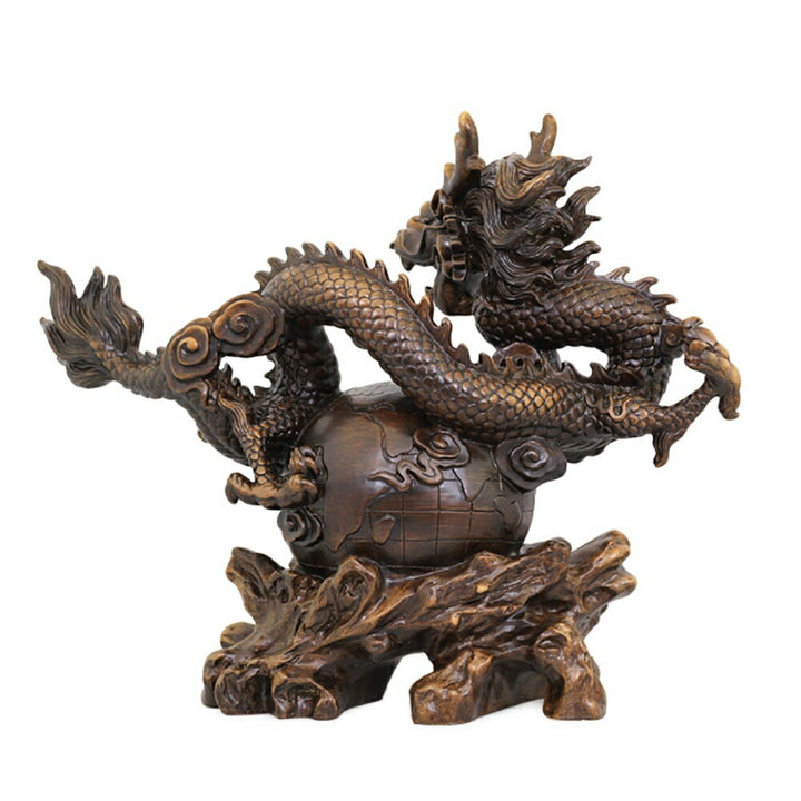 風水 インテリア | 開運龍置物 - 風水レジン製ドラゴン、金運・成功祈願