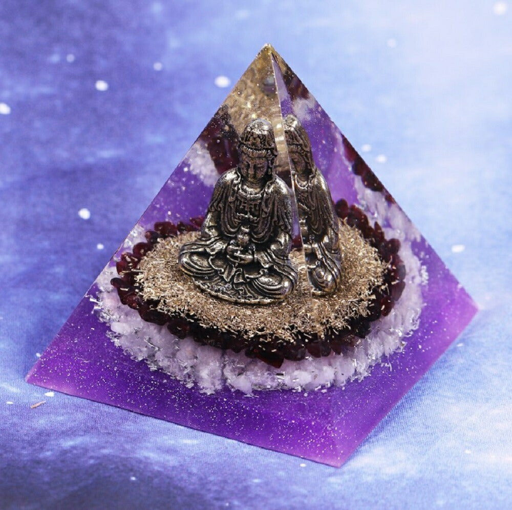 風水 インテリア | 開運オルゴナイト・大仏観音菩薩像・金箔入り