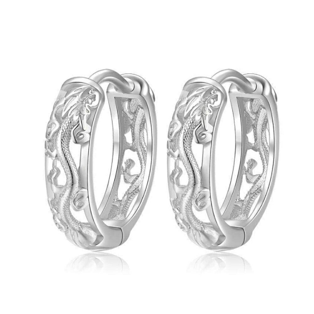 ピアス イヤーカフ | ドラゴンリングタイプピアス 両耳用 シルバーorブラック