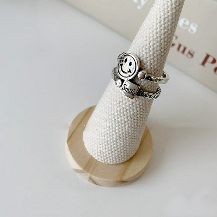 リング | ニコちゃんスマイルリング シルバーアクセサリー 男女兼用