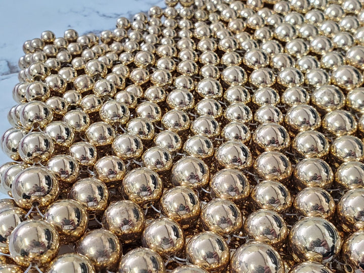 ネックレス | アフリカ風ビーズチョーカー - ゴールド民族舞踊アクセサリー