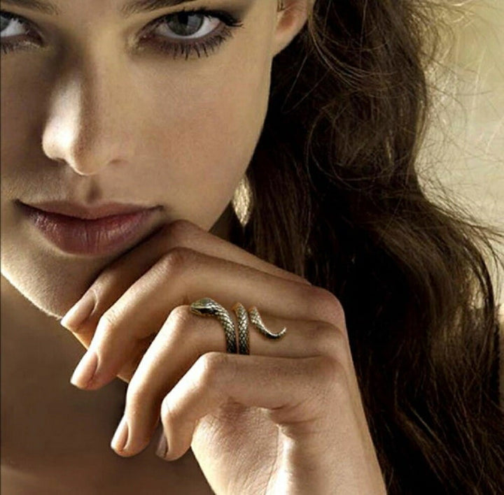 リング | シルバーカラー燻し風スネークリング メンズ・レディース