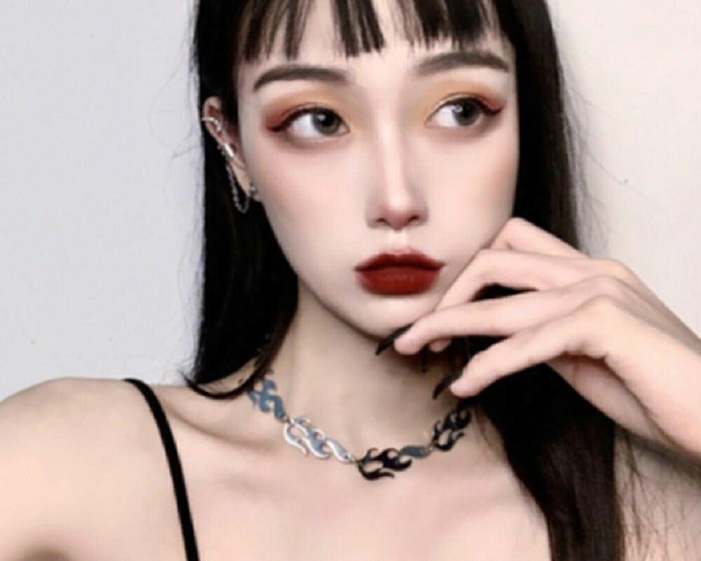 ネックレス | ファイヤーモチーフ ジュエリー3点セット（ネックレス・ブレスレット・ピアス）