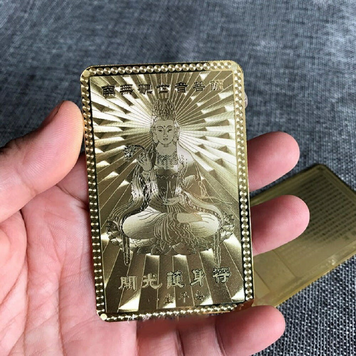 金運 開運 グッズ | 観音菩薩護身符 ゴールドカラー 開運厄除け