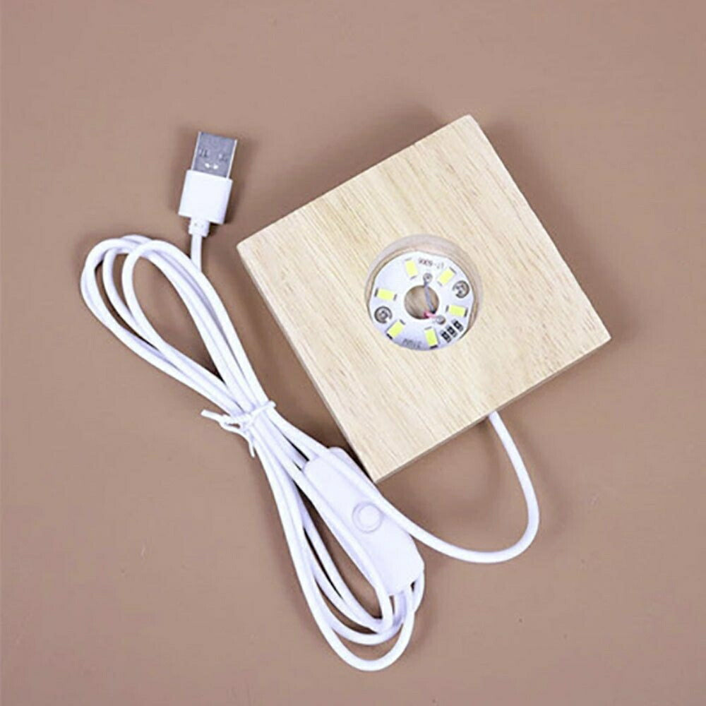 インテリア オブジェ | 3Dクリスタル月オブジェ LEDライトアップ付き