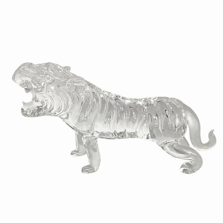 風水 インテリア | 干支「寅年」風水クリスタルガラス虎置物 - 透明16cm