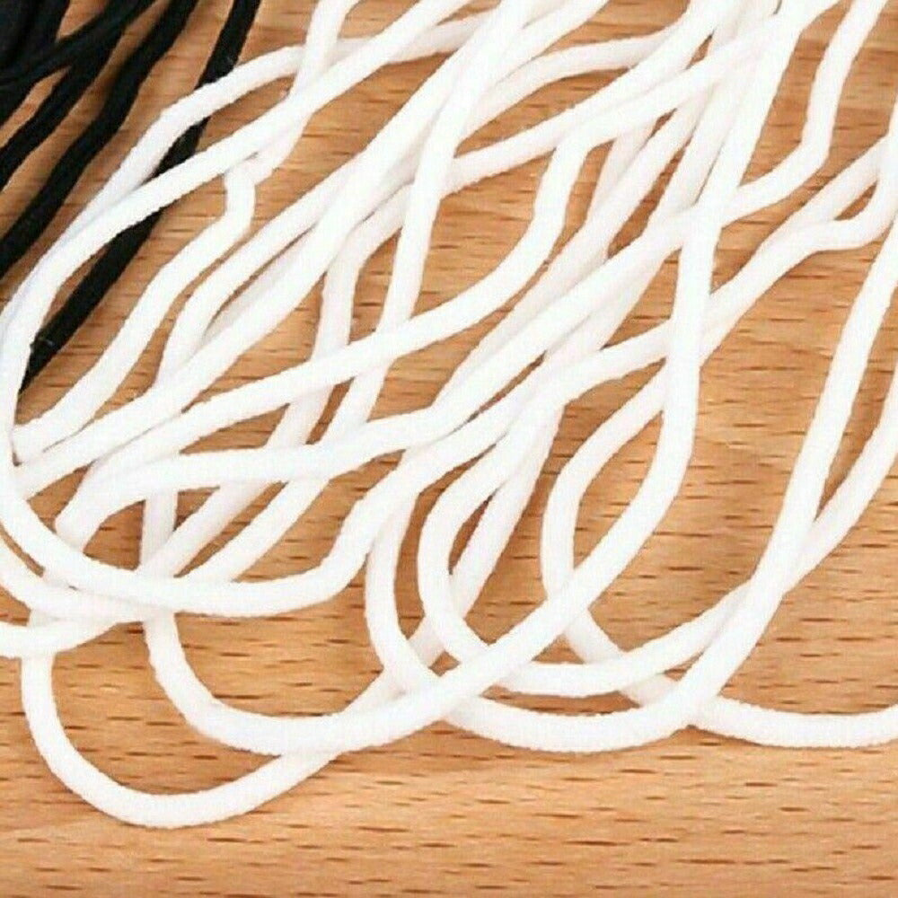 マスク | やわらかマスク用ゴム紐 3mm×100m 白/黒
