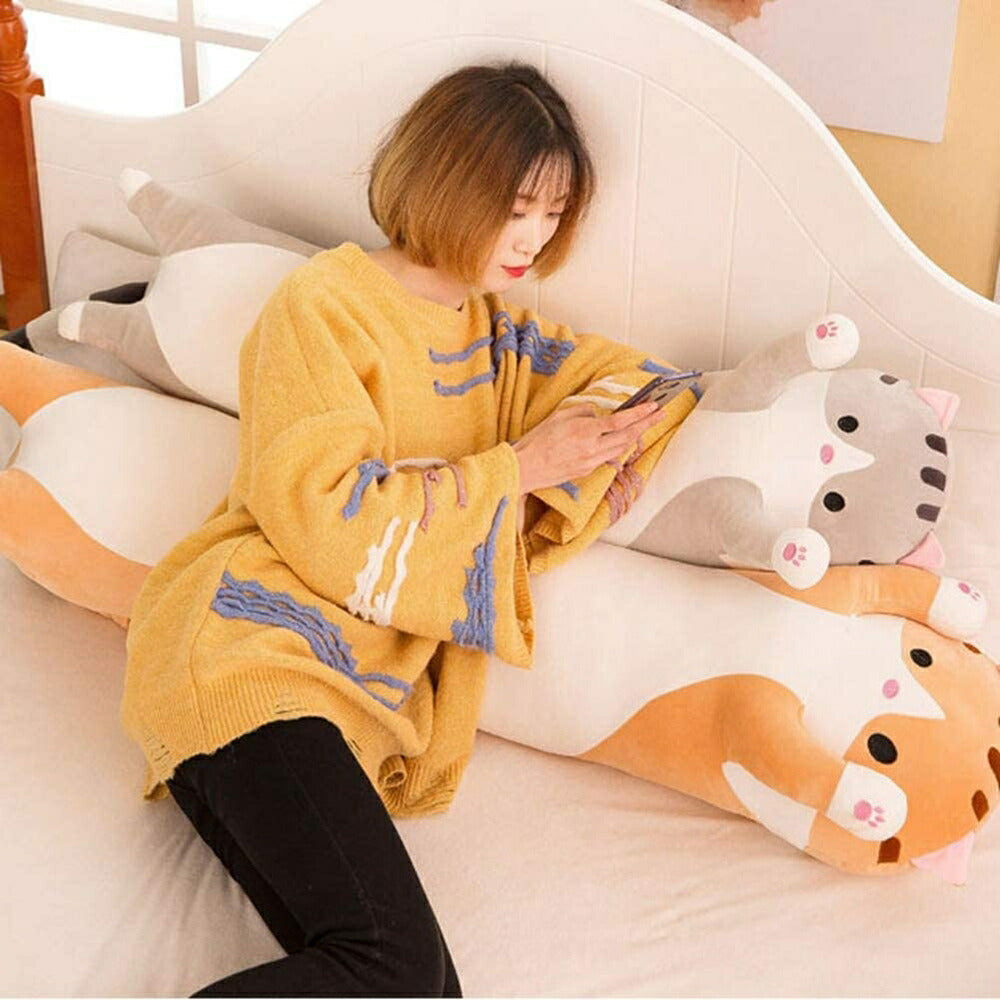 玩具 | 猫デザイン特大抱き枕クッション1.1m