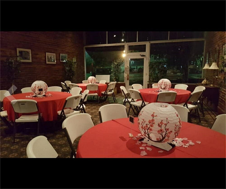 インテリア照明 | 梅の花和柄丸提灯 - 和風ホームデコレーション用