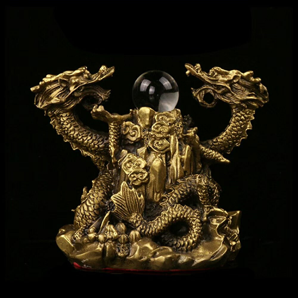 風水 インテリア | 五本爪龍の置物 風水開運 真鍮ブロンズゴールド