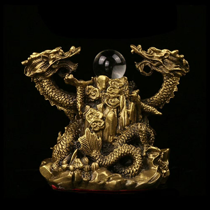 風水 インテリア | 五本爪龍の置物 風水開運 真鍮ブロンズゴールド