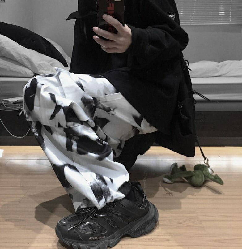 ボトムス 女性 | ユニセックス タイダイ カーゴパンツ ワイドタイプ