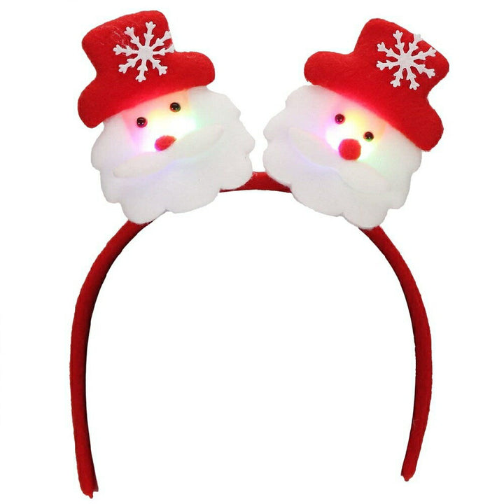 仮装 パーティーグッズ | クリスマス 光るカチューシャ サンタ・雪だるま選択可