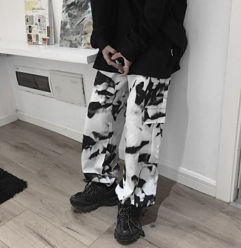 ボトムス 女性 | ユニセックス タイダイ カーゴパンツ ワイドタイプ