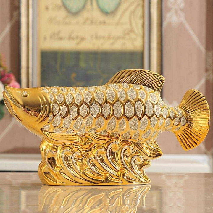 風水 インテリア | アロワナ招財風水置物 - シトリン天然石で金運アップ