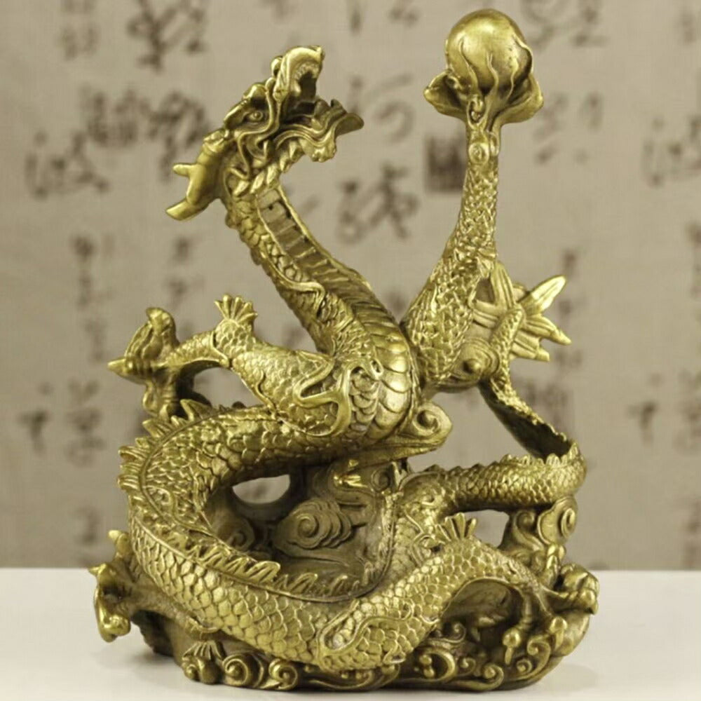 風水 インテリア | ブロンズゴールド五本爪龍置物 風水開運アイテム