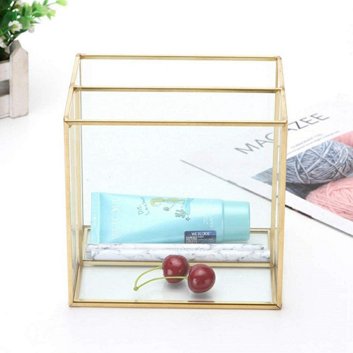 インテリアインテリア雑貨 その他 | ゴールドフレーム クリアガラス調 小物入れボックス - アンティーク風