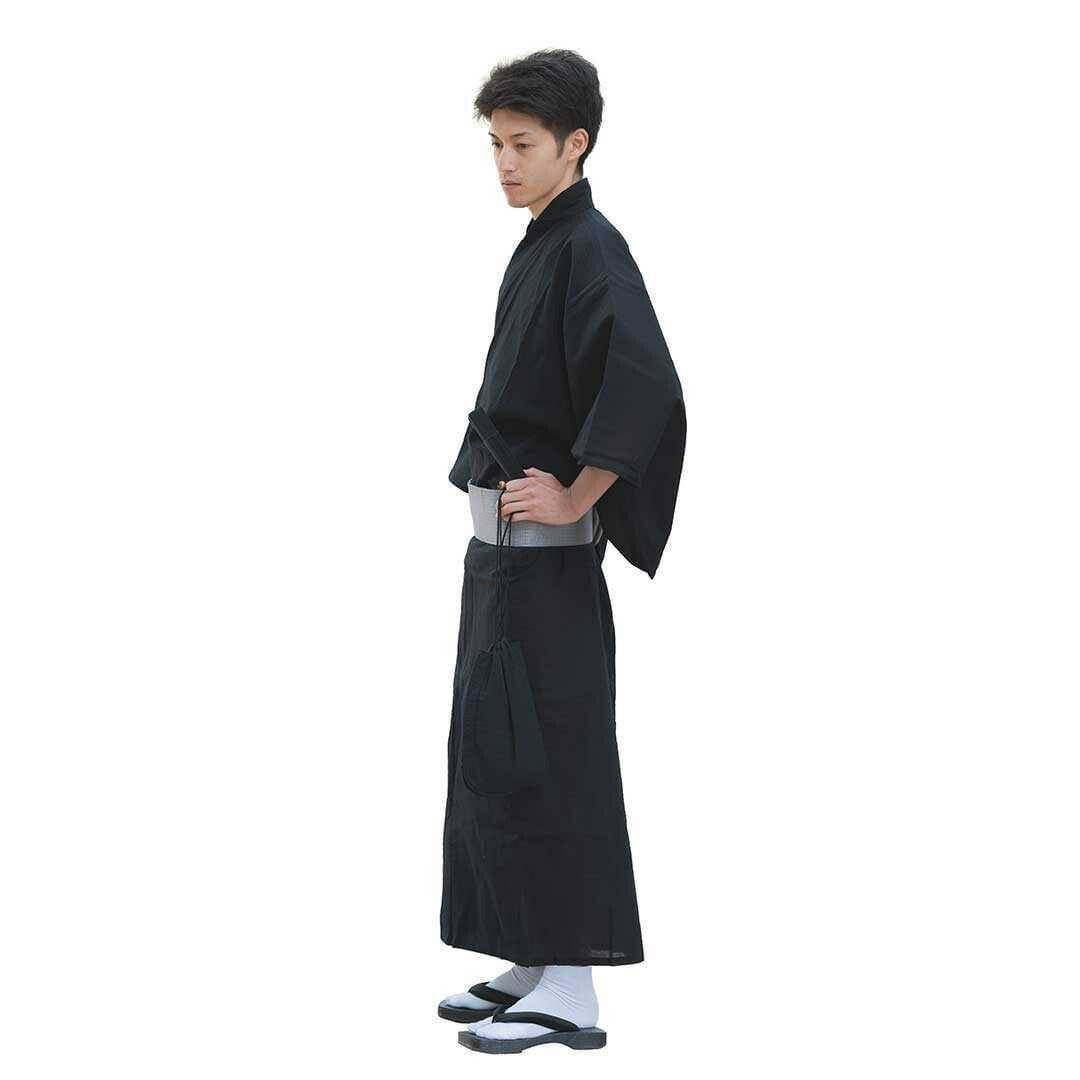 男性ファッション その他 | メンズしじら織り浴衣3点セット（帯・下駄付き）