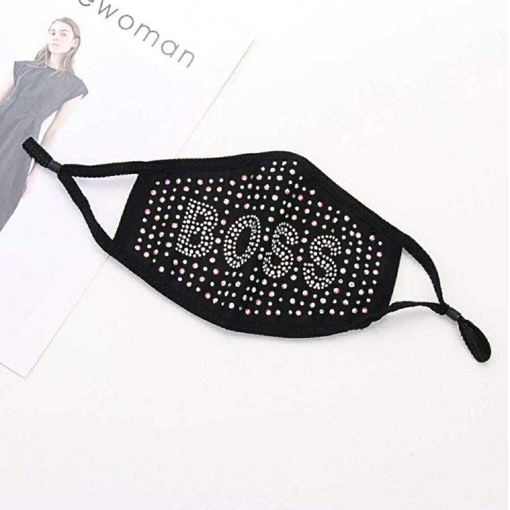 マスク | エレガントジルコニア装飾ファッションマスク（メンズ・レディース兼用）