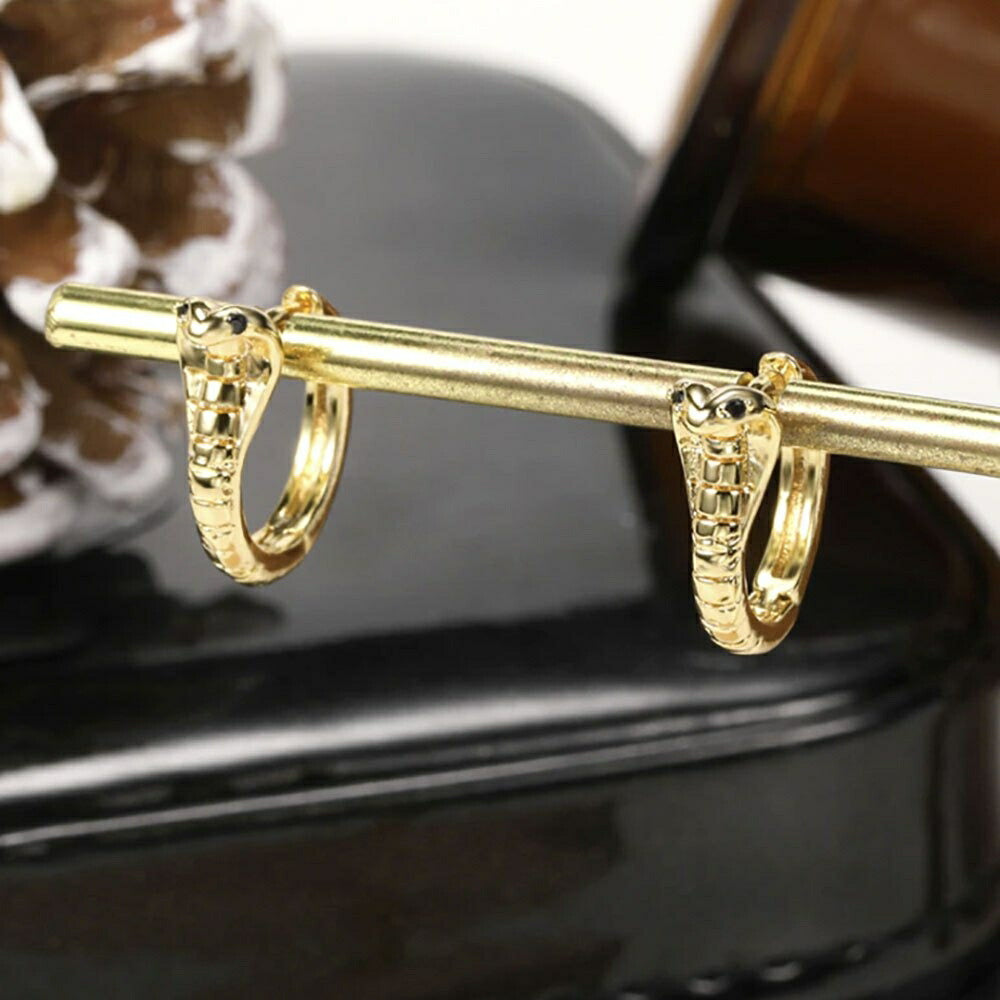 ピアス イヤーカフ | ゴールドコブラスネークピアス 両耳用【メンズ・ユニセックス】