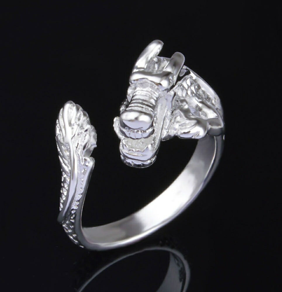 リング | 龍デザイン シルバーリング ユニセックス