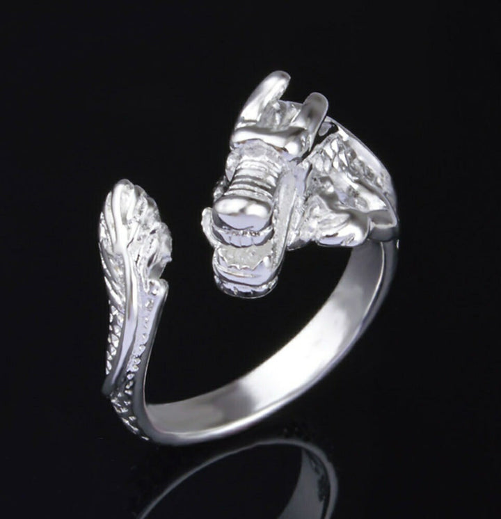 リング | 龍デザイン シルバーリング ユニセックス