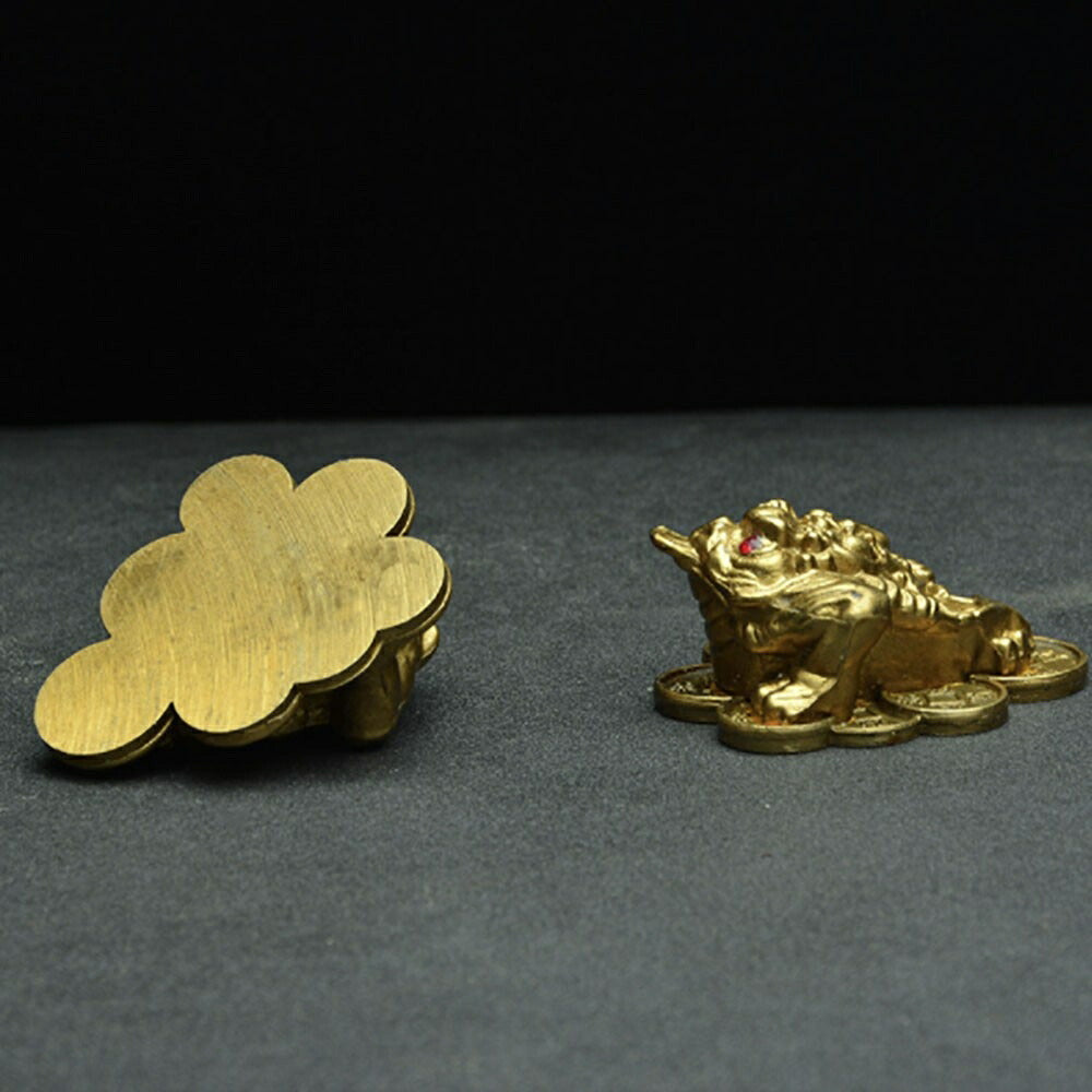 風水 インテリア | 風水ゴールド蛙の置物 - 開運・金運アップミニチュア